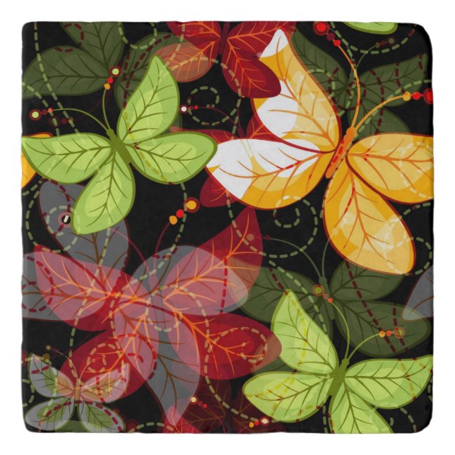 Dark Autumn Pattern Trivet (Front)