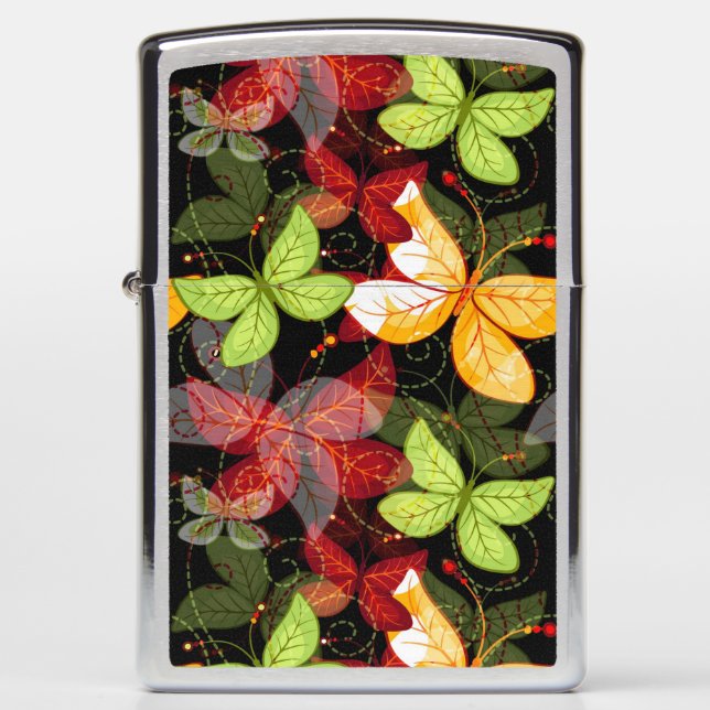Dark Autumn Pattern Zippo Lighter (Front)