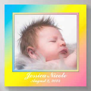 Dark Baby Pastel Acrylic Photo Tile