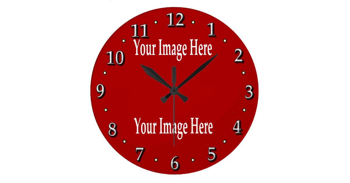 dark background white numbers clock face template zazzlecom
