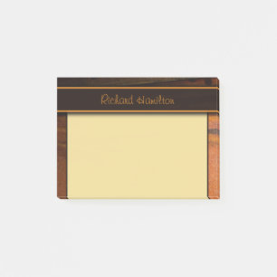 Dark Baltic Pine Faux Woood Small Post-it® Notes