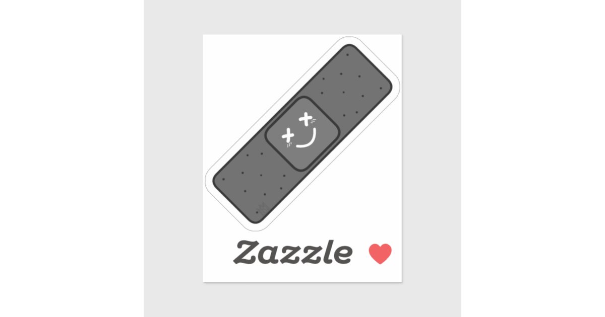 Dark Band-Aid Sticker | Zazzle