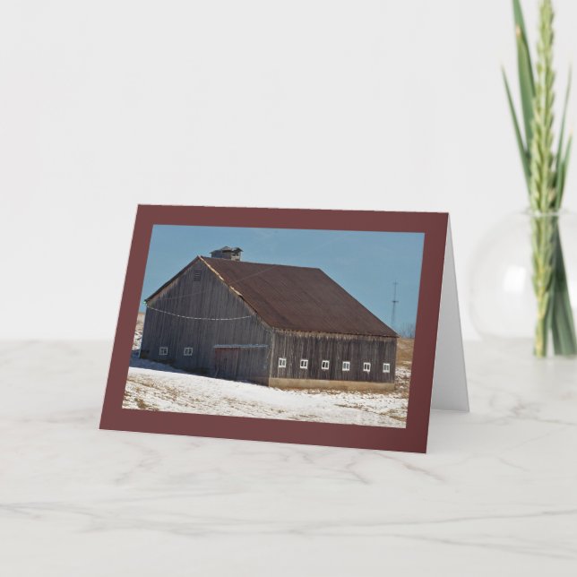 Dark Barn w White Windows on the "National Pike" Card (Front)