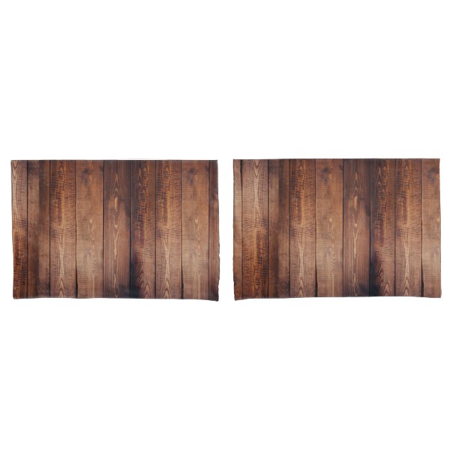 Dark Barn Wood Pillow Case (Front-Set)