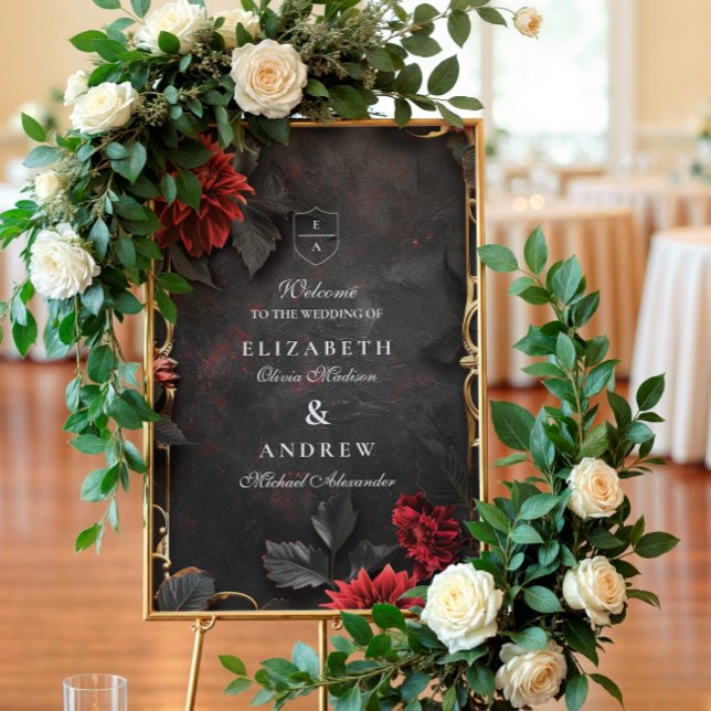 Dark Baroque Floral Wedding Foam Board (Creator Uploaded)