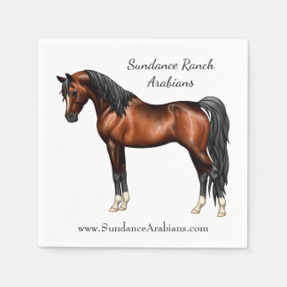Dark Bay Egyptian Arabian Horse Paper Napkins