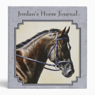 Dark Bay Sport Horse Gray Binder
