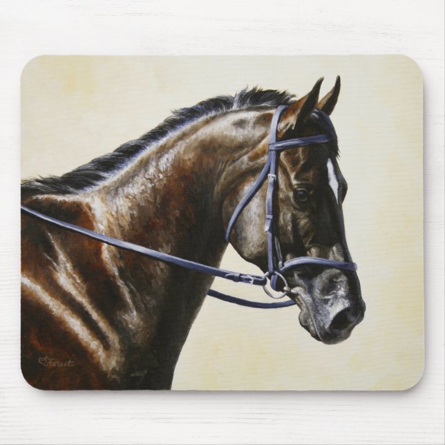 Dark Bay Sport Horse Mouse Pad (Front)
