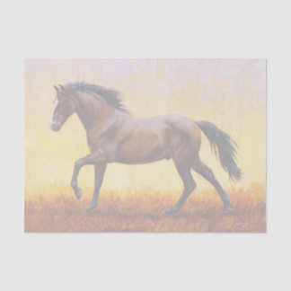 Dark Bay Stallion Horse Galloping Tissue Paper