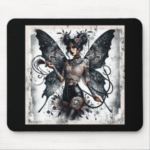 Dark Beauty Gothic Asian Fairy Tattoos & Whip Mouse Pad