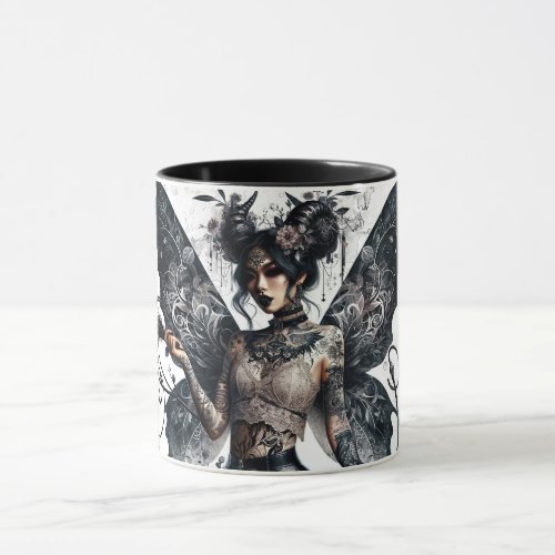 Dark Beauty Gothic Asian Fairy Tattoos  Whip Mug