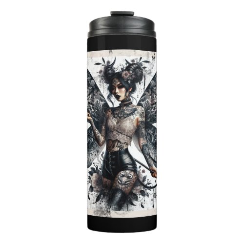 Dark Beauty Gothic Asian Fairy Tattoos  Whip Thermal Tumbler