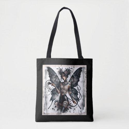Dark Beauty Gothic Asian Fairy Tattoos  Whip Tote Bag
