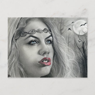 Dark Beauty moon shadows postcard