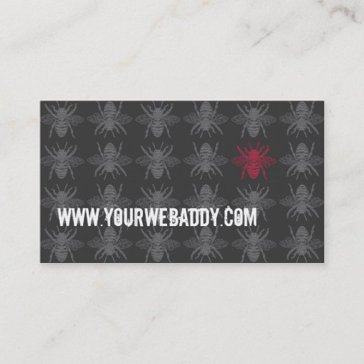 Customizable Dark Bees Bizcard Business Card Template