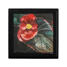 Dark Begonia in Watercolor