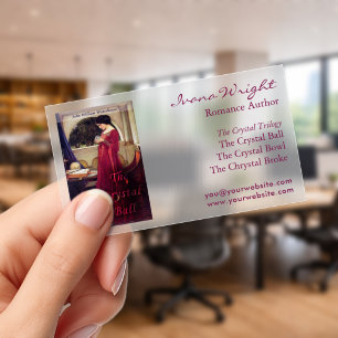 Dark Berry Book Cover Author Clear Business Cards