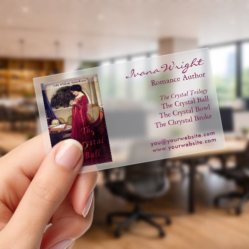 Dark Berry Book Cover Author Clear Business Cards