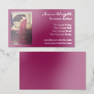 Dark Berry Book Cover Author Foil Business Cards