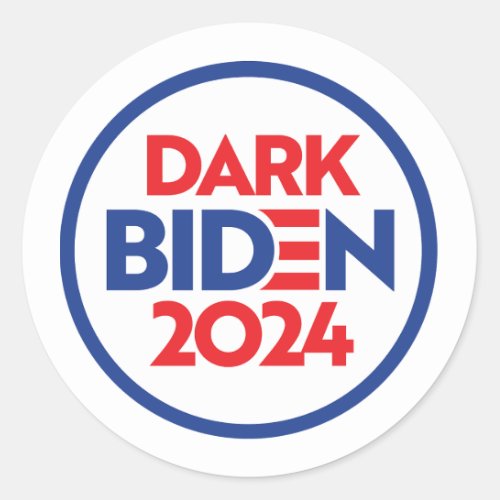 Dark Biden 2024 Classic Round Sticker