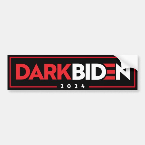 Dark Biden Bumper Sticker