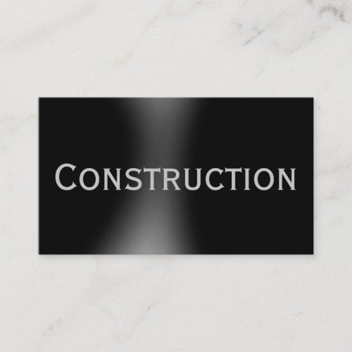 Dark Black Construction Business Card
