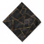 Dark Black Ink Gold Copper Geometric Glam #1 #geo  Bandana