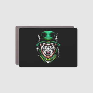 Dark Black Metal Leprechaun On St Patrick s Day Car Magnet