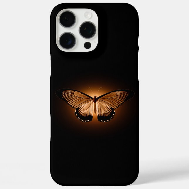 Dark Black Moody Moth illuminated Case-Mate iPhone Case (Back)