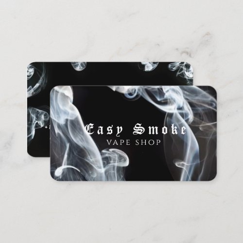 Dark Black Smoke Vape Shop Business Card