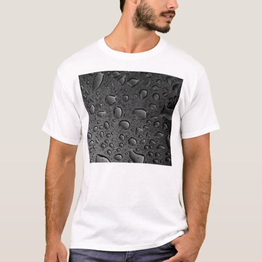 Dark Black Water Droplets Textured Design T-Shirt