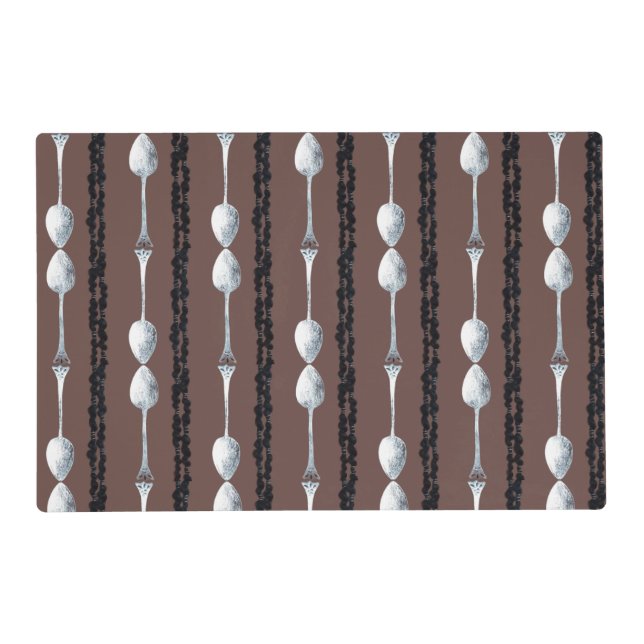 Dark Blend, Silver Spoon Placemat (Front)