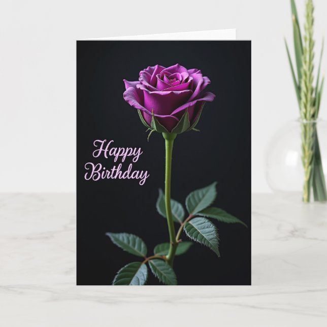 Dark Bloom Birthday Card (Front)