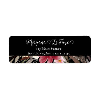 Dark Bloom Croning Ceremony Invitation Label