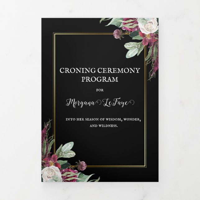 Dark Bloom Croning Ceremony Program (Cover)