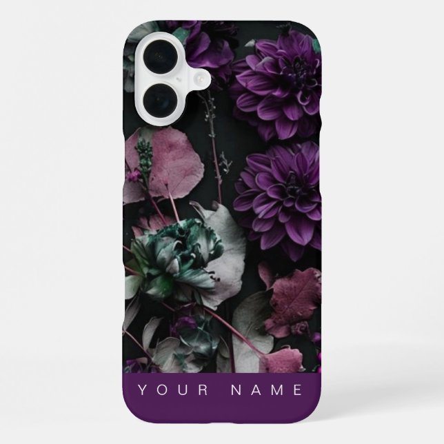 Dark Bloom Purple Iphone Case (Back)