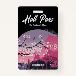Dark Blossom Hall Pass Badge