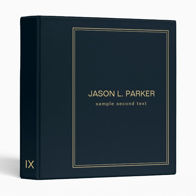 Dark Blue 3 Ring Binder (Front/Spine)