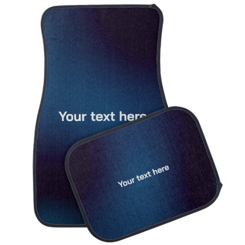 Dark Blue Abstract Pattern  Add Text Car Floor Mat