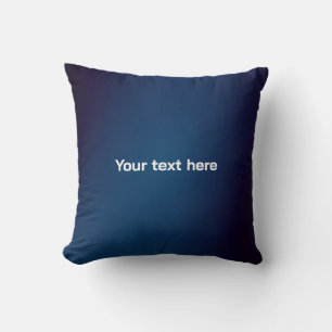 Dark Blue Abstract Pattern Add Text Throw Pillow