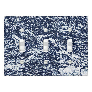 Dark Blue Abstract Pattern Light Switch Cover