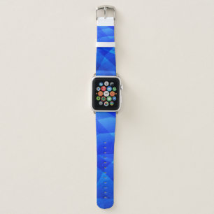Dark BLUE abstract polygonal. Triangular geometric Apple Watch Band