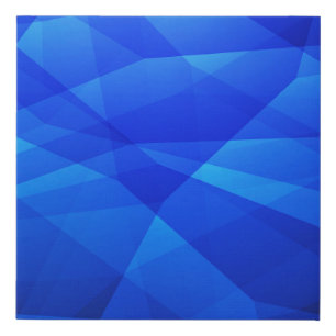 Dark BLUE abstract polygonal. Triangular geometric Faux Canvas Print