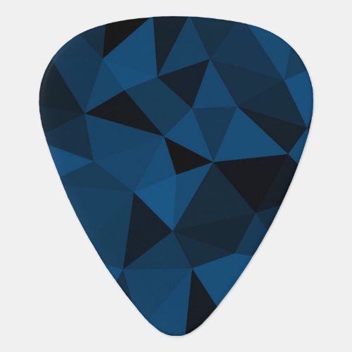 Dark blue and black geometric mesh pattern guitar pick