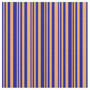 Dark Blue and Brown Colored Pattern Fabric