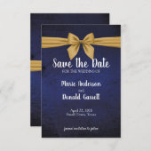 Dark Blue and Gold Bow (Front/Back)