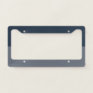 Dark Blue and Gray License Plate Frame