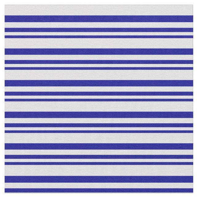 Dark Blue and Lavender Lines/Stripes Pattern Fabric (Close Up)