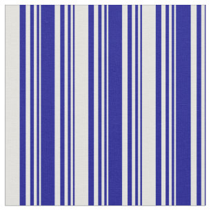 Dark Blue and Light Cyan Stripes Pattern Fabric