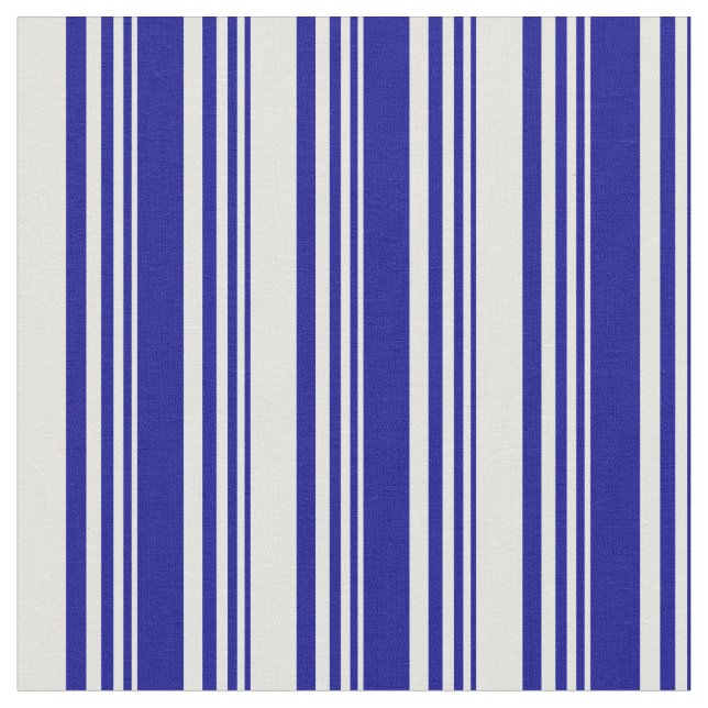 Dark Blue and Light Cyan Stripes Pattern Fabric (Close Up)